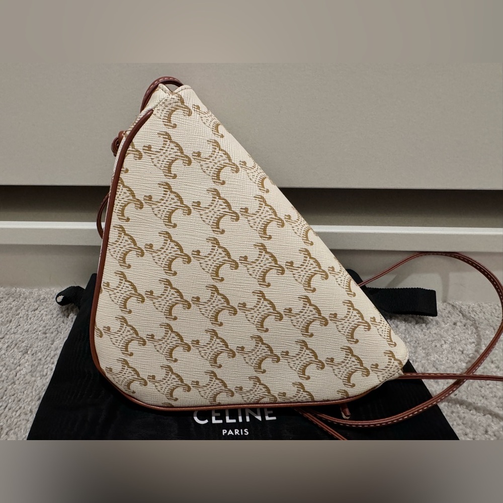 Authentic Celine Triomphe Canvas Triangle Crossbo… - image 3